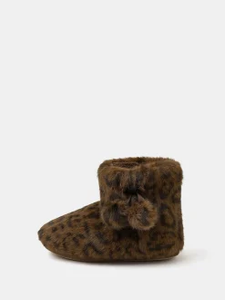 Online Accessorize Bottes Chaussons Léopard Duveteux