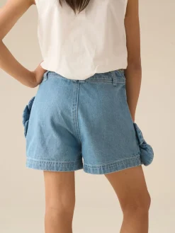 Discount Angel & Rocket Eden Shorts 3D Flower Denim