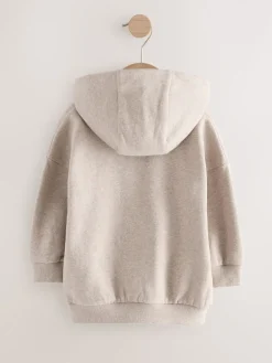 New Next Avoine chiné - Sweat à capuche à manches longues (3mths-7yrs)