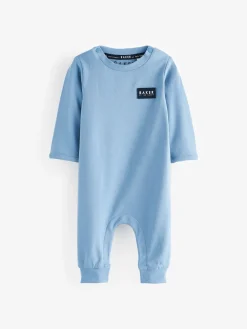 Baker by Ted Baker Bleu 100% Romper et Chapeaux réversibles en coton| Barboteuses Et Salopettes