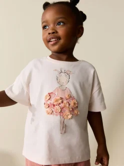 Best Next Ballerine rose - T-shirt Manches courtes (3mths-7yrs)