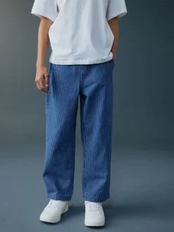 Best Next Bande bleue/Ecru - Jean en denim à enfiler (3-16ans)