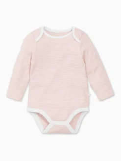 Best Mori Bande rose - Body à encolure enveloppe à manches longues