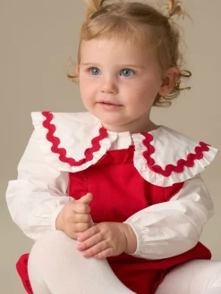 Angel & Rocket Barboteuse Dolly rouge et blanche| Barboteuses Et Salopettes