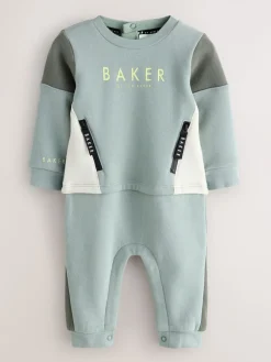 Baker by Ted Baker Barboteuse verte à empiècement| Barboteuses Et Salopettes