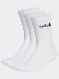 adidas - Linear Crew Cushioned Socks 3 Pack|Femme Chaussettes Et Collants|Chaussettes Et Collants