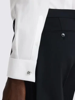 Best MOSS Blanc - Ajusté - Chemise Marcella à robe bavoir