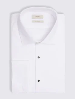 Best MOSS Blanc - Ajusté - Chemise Marcella à robe bavoir