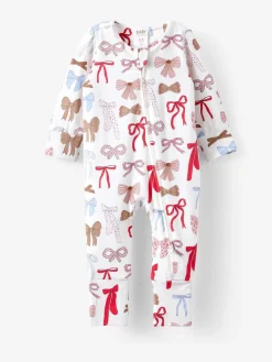 Clearance Cotton On Blanc - Barboteuse zippée en coton à manches longues