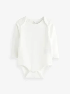 Mori Blanc - Body à encolure enveloppe à manches longues| Bodies Et Débardeurs|Bodies Et Débardeurs