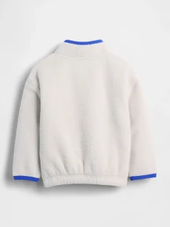 Best Gap Blanc - Sweat-shirt Sherpa à enfiler demi-zippé (6mois-5ans) (6mois-5ans)