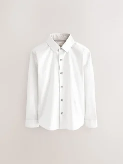 Clearance Next - Manches longues Chemises à bordures intelligentes (3-16yrs) Blanc