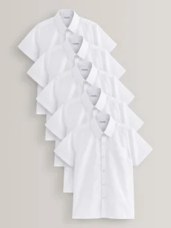 Online Next Blanc - 5{Paquet de chemises scolaires Manches courtes (3-17ans)
