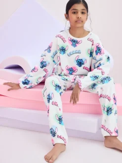 Discount Next Blanc - Pyjama Lilo & Stitch en polaire confortable (3-16ans)