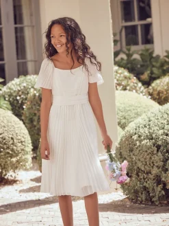 Best Angel & Rocket Blanc - Robe plissée à nœud ballerine