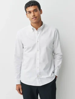 Best Next - Slim Fit (Slim Fit) - Chemise Oxford à manches longues Blanc