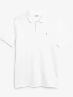 Best Next - Slim Fit (Slim Fit) - Polo Manches courtes Pique Blanc