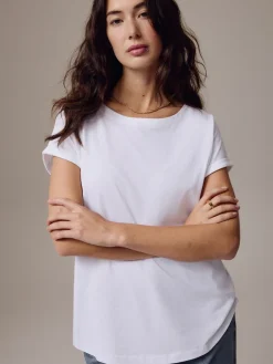 Online Next - T-shirt à manches cap Blanc