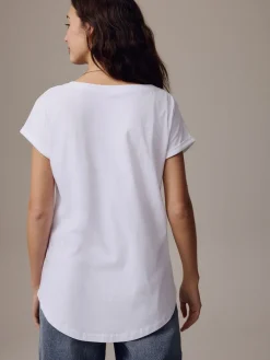 Online Next - T-shirt à manches cap Blanc