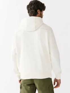 Clearance Next - Sweat à capuche Imprimé graphique Blanc écru