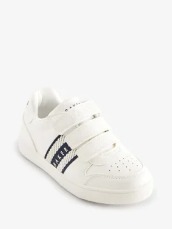 Baker by Ted Baker Blanc/Bleu - Baskets à ruban de marque garçon| Baskets|Chaussures Bébé
