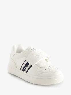 New Baker by Ted Baker Blanc/Bleu - Baskets à ruban de marque garçon