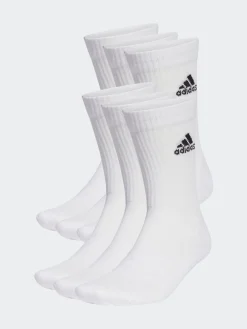 adidas Blanc/Noir - Paquet de chaussettes courtes matelassées 6|Homme Vêtements De Sport|Chaussettes