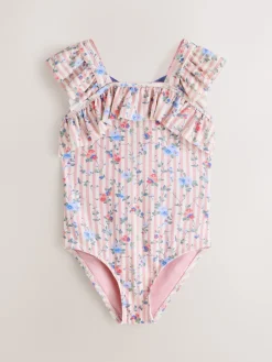 Outlet Laura Ashley Blanc/Rose - Maillot de bain à volants
