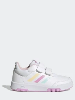 adidas Blanc/Rose/Multi - Baskets Tensaur Hook and Loop pour enfant| Baskets|Baskets