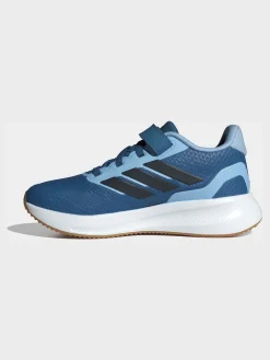 Hot adidas - Baskets de course Runfalcon 5 à lacets élastiques pour enfant Bleu