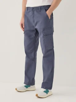 Best Next Bleu - Ajustement droit - Pantalon cargo stretch en coton