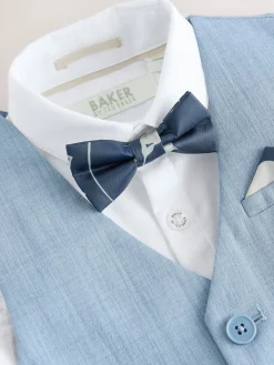Baker by Ted Baker Bleu - Ensemble Gilet Chemises et Pantalons| Tenues Grandes Occasions|Costumes Et Gilets