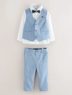 Baker by Ted Baker Bleu - Ensemble Gilet Chemises et Pantalons| Tenues Grandes Occasions|Costumes Et Gilets
