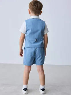 Baker by Ted Baker Bleu - Ensemble chemise, gilet et short