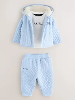 Baker by Ted Baker Bleu - ensemble 3 pièces t-shirt et pantalon matelassé| Manteaux Et Vestes|Pantalons Et Chinos