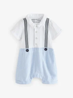 Angel & Rocket Bleu - Barboteuse Will Mr Smart en jersey 100% coton| Barboteuses Et Salopettes