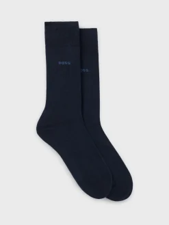 BOSS Bleu - Chaussettes de longueur régulière 2 Pack|Homme Chaussettes|Chaussettes