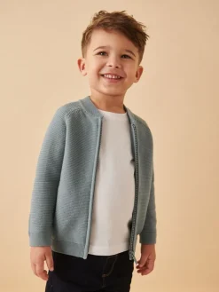 New Next - Cardigan zippé (3mths-7yrs) Bleu