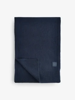 BOSS Bleu - Écharpe Akaio à logo|Homme Chapeaux, Foulards Et Gants