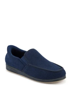 Pavers Bleu - Chaussons extra larges en velours côtelé|Homme Chaussons