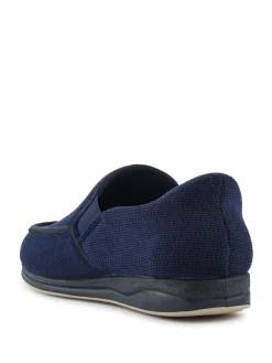 Pavers Bleu - Chaussons extra larges en velours côtelé|Homme Chaussons