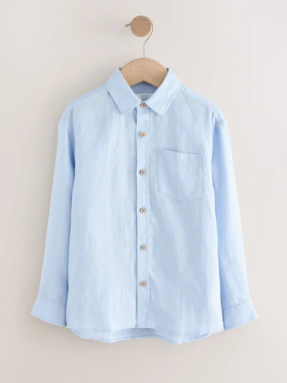 Sale Next Bleu - Chemise manches longues 100% lin (3-16ans)