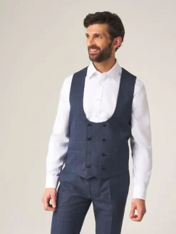 Discount Skopes Bleu - Croisée - Veste de costume Double boutonnage Scoop Anello