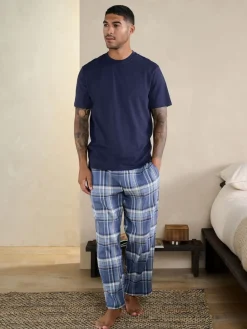 Discount Next Bleu - Ensemble pyjama à carreaux à manches courtes