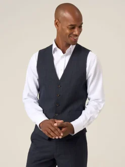 Discount Skopes Bleu - Gilet de costume à carreaux Elijah