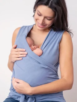 Best Seraphine Bleu - Haut Skin to Skin bébé sans manches