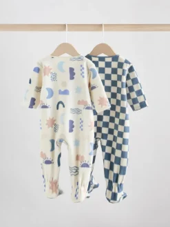 Outlet Next Bleu - Lot de 2 dors-bien bébé en micro polaire avec fermeture éclair bidirectionnelle