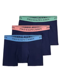 Clearance Polo Ralph Lauren - Lot de boxers en coton extensible 3 Bleu