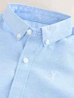Hot Next - Manches courtes Coton riche Oxford Chemise (3-16ans) Bleu