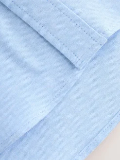 Hot Next - Manches courtes Coton riche Oxford Chemise (3-16ans) Bleu